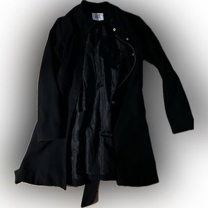 Vero Moda Black Trench Ties at Waist and Bottom Flares Medium